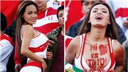 Nhan sắc n&#243;ng bỏng của CĐV Peru hứa cởi đồ mỗi khi đội nh&#224; ghi b&#224;n