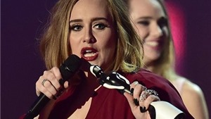 Adele... n&#243;i tục khi nhận giải &#39;Grammy nước Anh&#39;