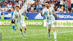 Messi ghi 5 bàn trong chi&#234;́n thắng của Argentina