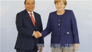 Thủ tướng Nguyễn Xu&#226;n Ph&#250;c hội đ&#224;m với Thủ tướng Đức Angela Merkel