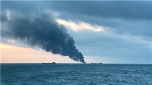 Nga: 11 người thiệt mạng trong vụ ch&#225;y t&#224;u ở eo biển Kerch