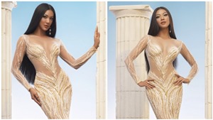 Cận cảnh trang phục dạ hội &#193; hậu Kim Duy&#234;n dự thi Miss Universe 2021