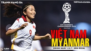 VIDEO Trực tiếp nữ Việt Nam vs Myanmar: VTV6 trực tiếp b&#243;ng đ&#225; nữ Đ&#244;ng Nam Á (15h00, 17/7)