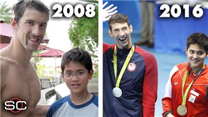 Joseph Schooling cố tho&#225;t khỏi c&#225;i b&#243;ng của Michael Phelps