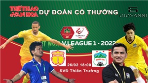 Dự đo&#225;n tr&#250;ng thưởng V-League 2022: Trận Nam Định vs HAGL