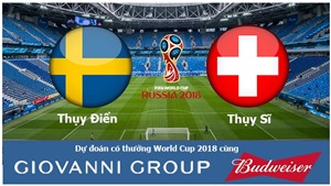 Dự đo&#225;n c&#243; thưởng World Cup 2018: Trận Thụy Điển – Thụy Sĩ (V&#242;ng 1/8)