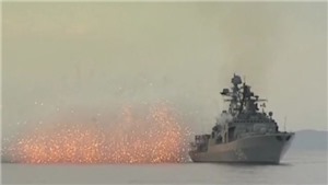 VIDEO Hải qu&#226;n Nga tập trận t&#234;n lửa qui m&#244; lớn tr&#234;n Biển Nhật Bản