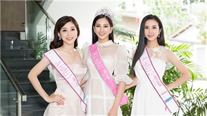 Ch&#249;m ảnh: Top 3 Hoa hậu Việt Nam 2018 lần đầu đọ sắc sau đ&#234;m đăng quang