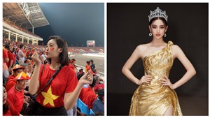 Cặp Hoa hậu &#39;song Linh&#39; h&#224;o hứng với Euro 2020&#160;