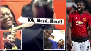Mẹ của Lukaku g&#226;y sốt khi tỏ ra cực phấn kh&#237;ch do được gặp Messi