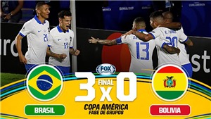 VIDEO b&#224;n thắng Brazil 3-0 Bolivia: Coutinho tỏa s&#225;ng