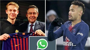 Barca d&#249;ng tin nhắn của Neymar để &#39;cuỗm&#39; Frenkie De Jong ngay trước mũi PSG