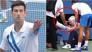 VIDEO clip Novak Djokovic hất b&#243;ng tr&#250;ng mặt trọng t&#224;i d&#226;y ở US Open 2020