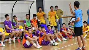 B&#243;ng đ&#225; Việt Nam h&#244;m nay: Futsal Việt Nam luyện &#39;b&#224;i tủ&#39; trước trận đấu Brazil
