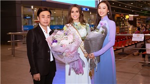 Đo&#224;n Hồng Trang đ&#243;n Miss Global 2019 dự Vietnam International Fashion Week