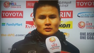 U23 Việt Nam 0-0 U23 Syria: Quang Hải run run, su&#253;t kh&#244;ng n&#243;i th&#224;nh lời khi trả lời phỏng vấn