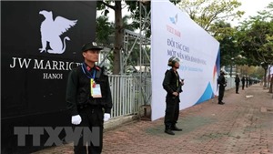 Thượng đỉnh Mỹ - Triều lần 2: Siết chặt an ninh Trung t&#226;m Hội nghị Quốc gia v&#224; kh&#225;ch sạn JW Marriott