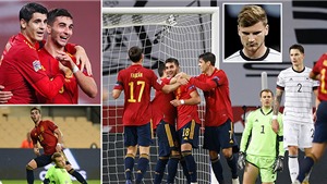 UEFA Nations League: T&#226;y Ban Nha thắng Đức 6-0, Ph&#225;p tiễn Thụy Điển xuống hạng