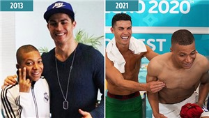 Khoảnh khắc Ronaldo v&#224; Mbappe đ&#249;a giỡn g&#226;y sốt ở EURO 2021
