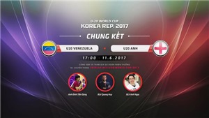 TRỰC TIẾP FIFA U20 World Cup 2017: U20 Venezuela&#160;- U20 Anh (17h00)
