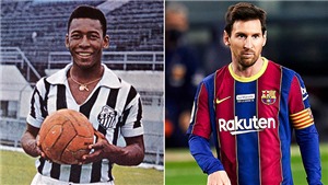 Messi vẫn chưa ph&#225; kỷ lục ghi b&#224;n của Vua b&#243;ng đ&#225; Pele