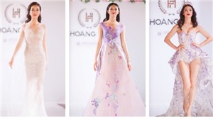 Mỹ Linh, Thanh T&#250; đọ catwalk với Hoa hậu Ho&#224;n vũ 2017 ở Cannes