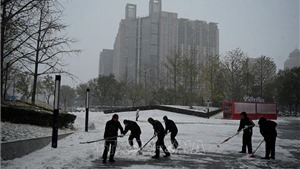 Tuyết rơi d&#224;y 10cm ở Bắc Kinh g&#226;y gi&#225;n đoạn giao th&#244;ng