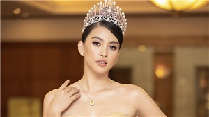 Hoa hậu Tiểu Vy lộng lẫy với vương miện 3 tỷ tại họp b&#225;o &#39;Hoa Hậu Việt Nam 2020&#39;