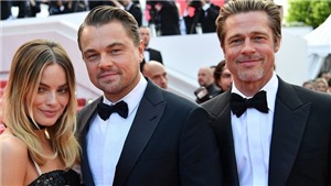 Brad Pitt, Leonardo DiCaprio mặc đồ đ&#244;i, th&#225;p t&#249;ng mỹ nh&#226;n Australia Margot Robbie tại Cannes