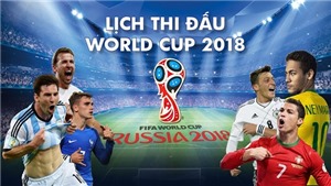 Lịch thi đấu, truyền h&#236;nh trực tiếp World Cup 2018