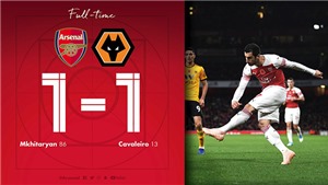 Video clip Arsenal 1-1 Wolves: Mkhitaryan giải cứu &#39;Ph&#225;o thủ&#39;