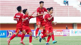  HLV Nguyễn Quốc Tuấn hạnh phúc với tấm vé dự chung kết của U16 Việt Nam 