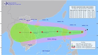  Dự báo chiều 25/9 bão số 4 đi vào Biển Đông 