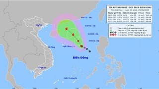  Áp thấp nhiệt đới di chuyển theo hướng Tây Bắc, có xu hướng mạnh thêm 