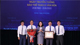  Báo Thể thao & Văn hóa nhận bằng khen của Thủ tướng Chính phủ 