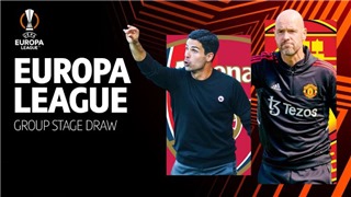  Trực tiếp bốc thăm vòng bảng Cúp C2: MU, Arsenal chung bảng với đội nào? 