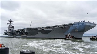  Tàu sân bay mới nhất của Mỹ mang USS Gerald R. Ford rời quân cảng 