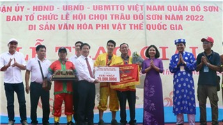  Lễ hội chọi trâu truyền thống Đồ Sơn: Trâu số 08 phường Bàng La giành giải Nhất 